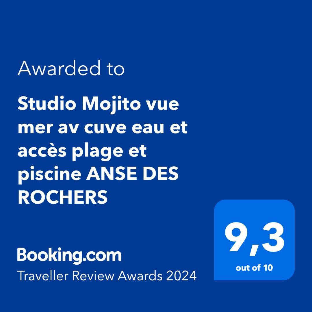 Studio Mojito vue mer av cuve eau et accès plage et piscine ANSE DES ROCHERS Saint-Francois  Esterno foto